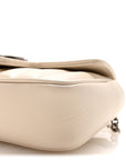 Calfskin Matelasse Aria Super Mini GG Marmont Shoulder Bag Mystic White