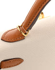 Epsom Horseshoe Mini Kelly Sellier 20 Craie Gold