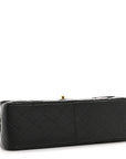 Lambskin Quilted Jumbo Double Flap Black