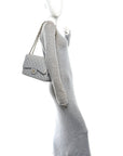 Caviar Quilted Jumbo Double Flap Grey