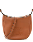 Supple Calfskin Small Triomphe Heloise Shoulder Bag Tan