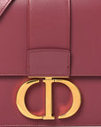 Smooth Calfskin 30 Montaigne Flap Bag Burgundy