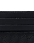 Nappa Intrecciato Card Holder Deep Blue