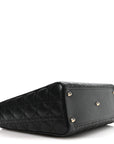 Lambskin Cannage Large Lady D1OR Black