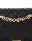 Aged Calfskin Quilted 2.55 Reissue 225 Flap Black