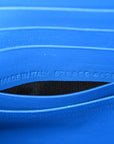 Grained Calfskin Embossed Car Flap Bag Petroleum Blue