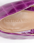 Gloss Calfskin Crocodile Embossed Punta Wedge Heels 40 Venom