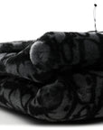 Oblique Mink Fur Saddle Soft Bag Dark Grey