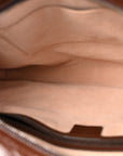 Snakeskin Matelasse Medium GG Marmont Slim Tote Brown