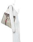 GG Supreme Monogram Large Rajah Chain Tote Beige New Acero