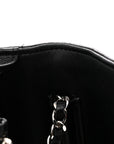 Lambskin Camellia Embossed Wallet On Chain WOC Black