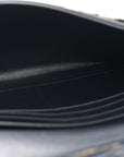 Oblique Saddle Chain Long Wallet Blue