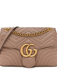 Calfskin Matelasse Medium GG Marmont Shoulder Bag Porcelain Rose
