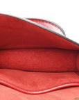 Calfskin J'AD1OR Chain Flap Bag Red
