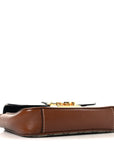 GG Supreme Monogram New Sakai Lux Calfskin Mini Padlock Flap Pocket Shoulder Bag Beige Ebony Black Cuir