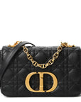 Calfskin Cannage Small Caro Bag Black