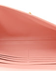 Nappa Intrecciato Long Andiamo Top Handle Clutch Rose