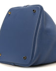 Taurillon Clemence Picotin Lock 22 MM Bleu Brighton