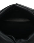 Lambskin Rose Clutch Black