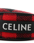 Wool Tartan Medium Ava Triomphe Shoulder Bag Red Black