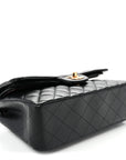 Lambskin Quilted Small Double Flap Black