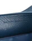 Grained Calfskin Neo Classic Silver Hardware Mini City Petrol Blue