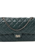 Aged Calfskin Quilted 2.55 Reissue 226 Flap Green