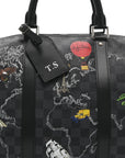 Damier Graphite World Map Keepall Bandouliere 50