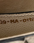 Grained Calfskin Saddle Bag White