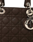 Lambskin Cannage Large Lady D1OR Brown