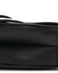 Grained Calfskin Saddle Bag Black