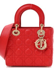 Lambskin Cannage Small My ABCD1OR Lady D1OR Red