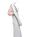 Calfskin Saddle Bag Pink