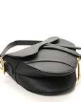 Grained Calfskin Saddle Bag Black