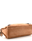 Waxed Suede Calfskin Classic Hardware Small Le City Camel