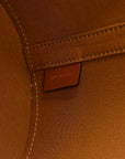 Calfskin Triomphe Canvas Medium Tambour Bag Tan