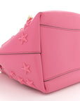 Calfskin Star Studded Bon Bon Bucket Bag Candy Pink