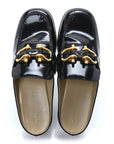 Glossy Calfskin Monsieur Loafers 37 Black