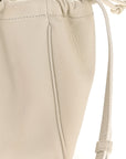 Calfskin Cuir Small Triomphe Cabas Drawstring White