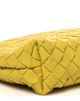 Nappa Intrecciato Fold Clutch Lemon