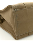 Cotton Canvas Medium The Traveler Tote Bag Slate Green