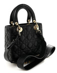 Lambskin Cannage Small My ABCD1OR Lady D1OR Black