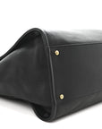 Calfskin Medium Deauville Tote Black Multicolor