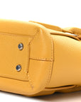 Grained Calfskin Maxi Intrecciato Medium Arco Mustard Yellow