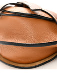 Grained Calfskin Mini Gate Crossbody Bag Caramel Pecan