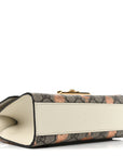 GG Supreme Monogram Berry Textured Dollar Calfskin Small Padlock Shoulder Bag Beige Ebony Light Copper Mystic White
