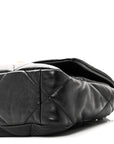 Goatskin Quilted Medium CHNL 19 Flap Black