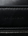 Shiny Calfskin Logo Crocodile Embossed XXS Everyday Tote Black