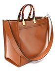 Vitello King Plexiglass Medium FNDI Sunshine Shopper Tote Cuoio