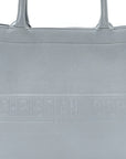 Calfskin Embossed Medium Book Tote Grey